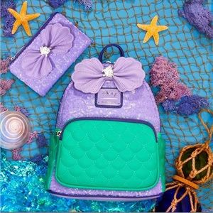 Loungefly DISNEY exclusive Ariel Sequin Mini Backpack ONLY